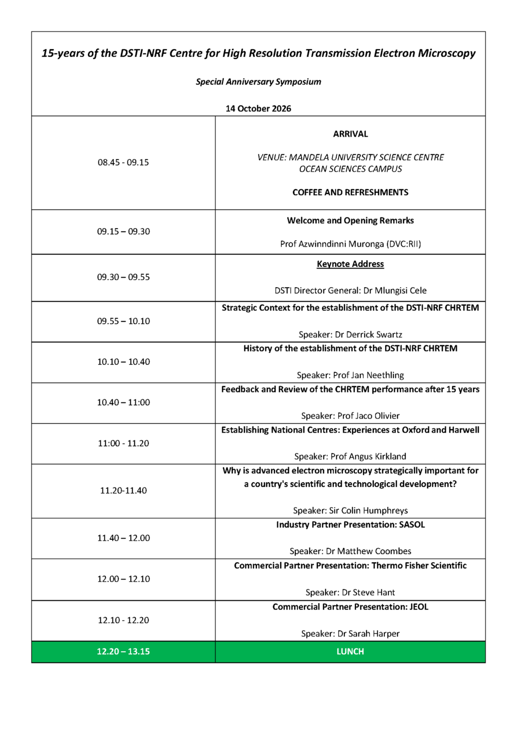 Symposium-programme